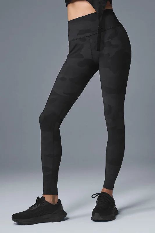 Women's Activewear for Exercise and Sports High-Waist Camo Vapor Legging - Black Camouflage Women's Activewear for Exercise and Sports High-Waist Camo Vapor Legging - Black Camouflage