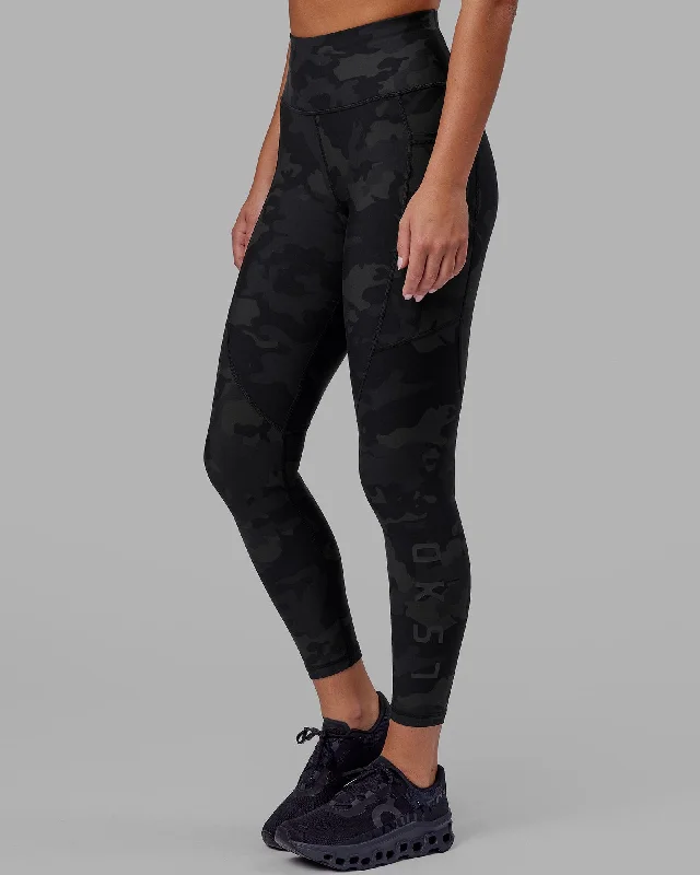 Women's Clothing for Every Season and Trend Rep 7/8 Length Leggings - Black-Camo