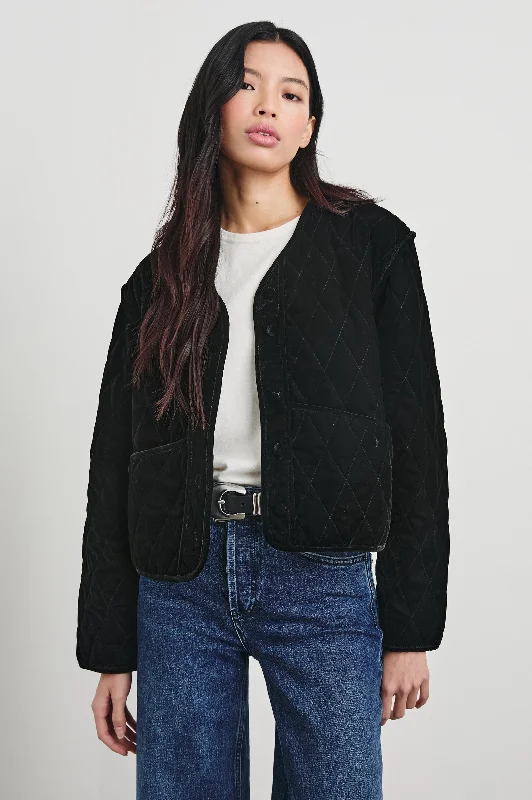 Versatile Women's Clothing for All Occasions KIKO JACKET - BLACK VELVET