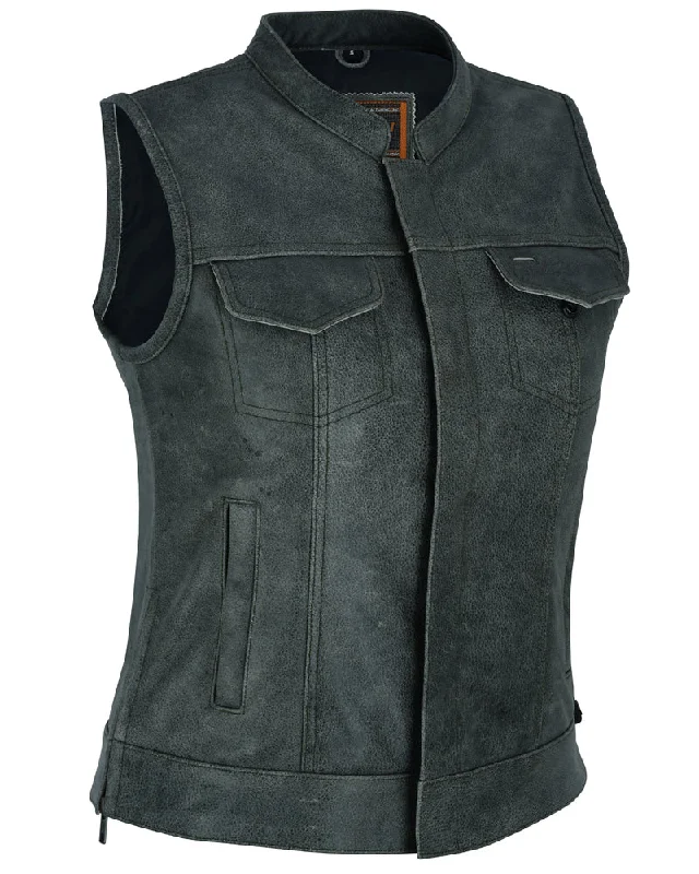 Women's Comfy Attire For Lounging DS229  Women's Premium Single Back Panel Concealment Vest - GRAY