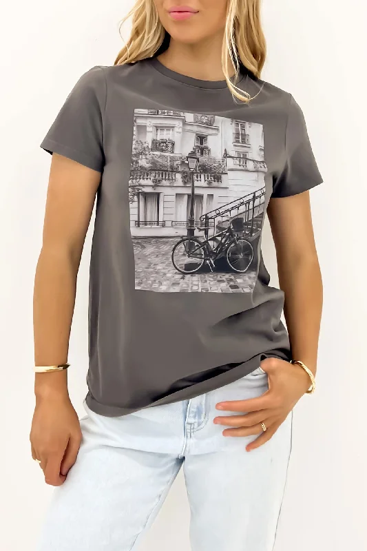 Women's Trendy Garments Jasmine Tee Charcoal