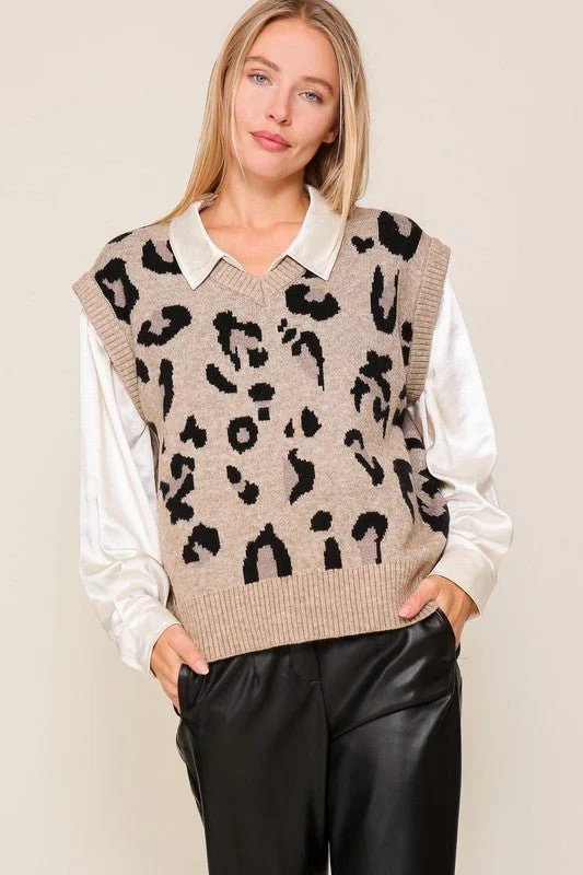 Clothes Of Woman Leopard Vest