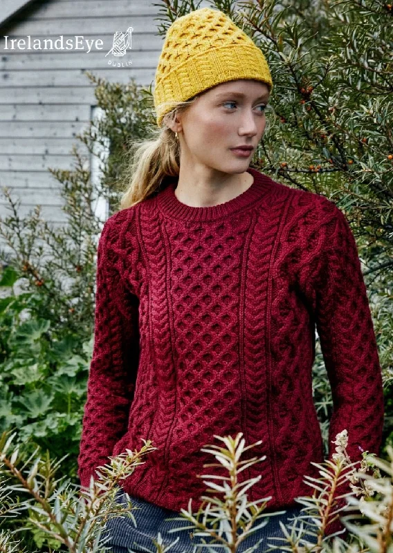 New Arrival Discounts IrelandsEye Women's Aran Sweater | Claret