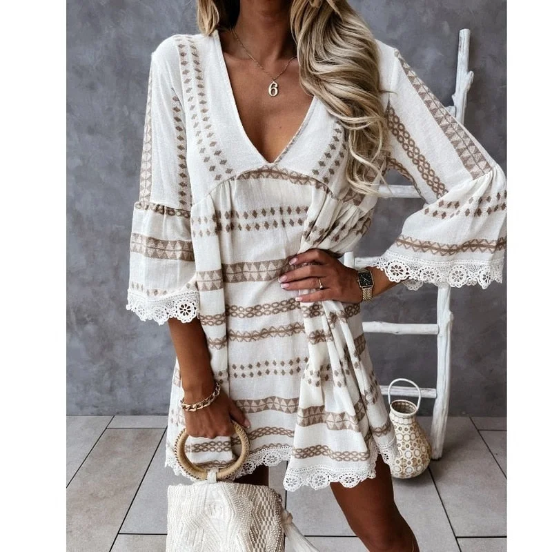 Women's Activewear for Exercise and Sports DressBetty - Striped Print Long Sleeve Dress Women's Activewear for Exercise and Sports DressBetty - Striped Print Long Sleeve Dress