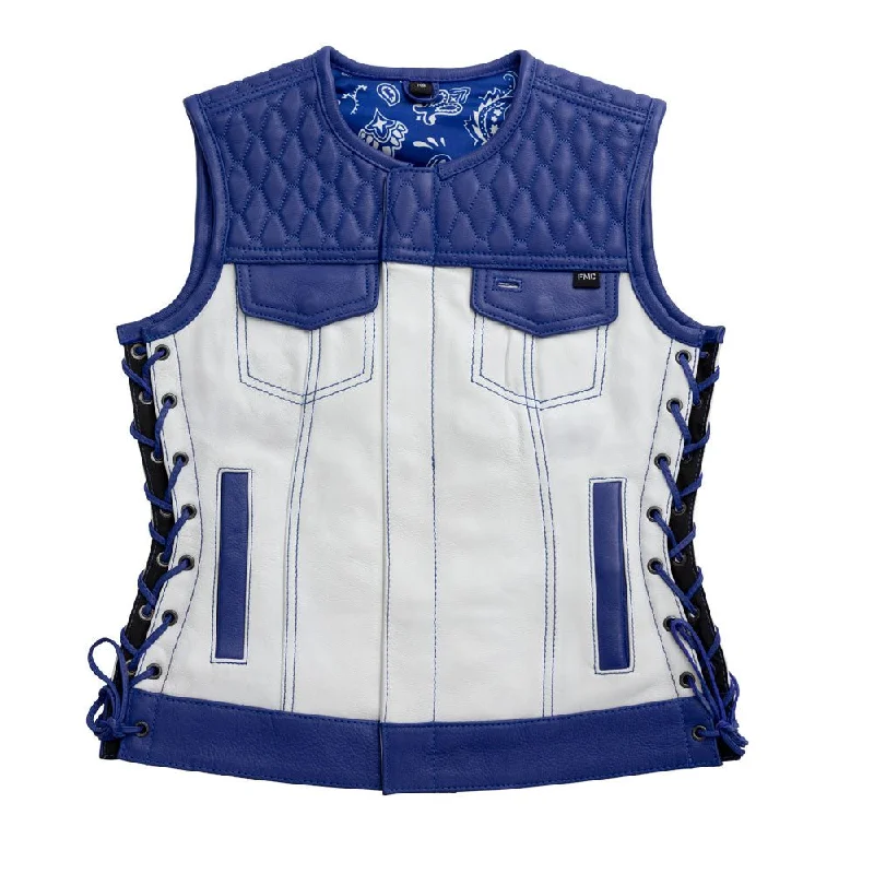 Clothing Sales Cobalt -  Women's Motorcycle Leather Vest - Limited Edition