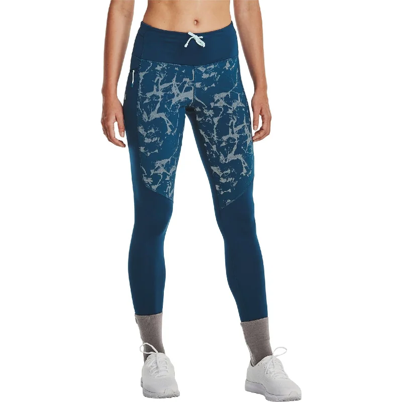 Women's Tailored Outfit Under Armour OutRun The Cold Womens Long Running Tights - Blue