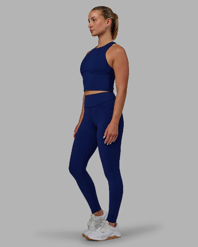 Casual Outfit For Women Elite Full Length Leggings - Midnight Blue