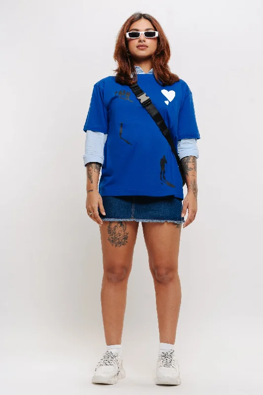 Women's Chic Outerwear Attire Cobalt Love Oversized Tees