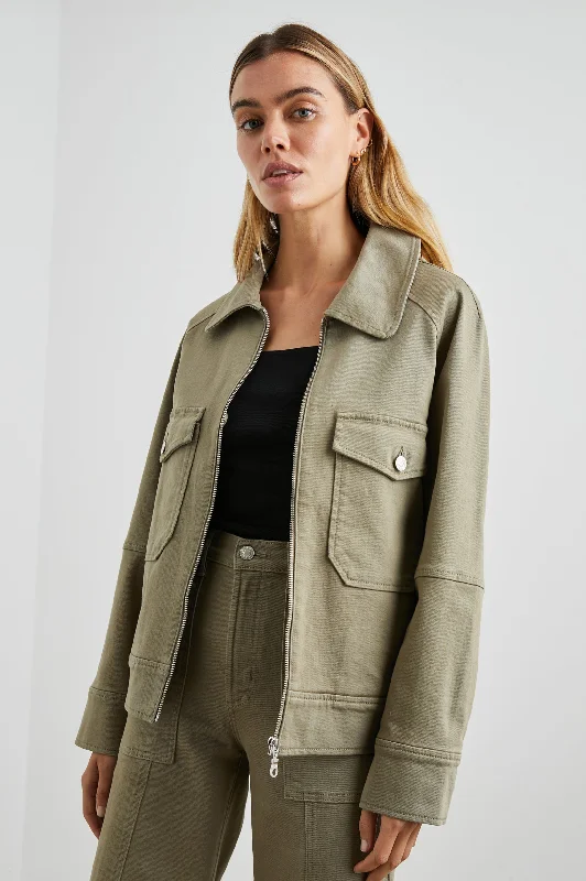 Women's Comfortable Garments CHEYENNE JACKET - WASHED OLIVE