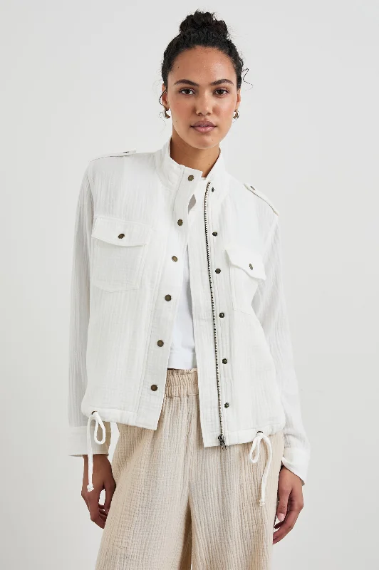 Women's Plus-Size Apparel COLLINS JACKET - GAUZE WHITE