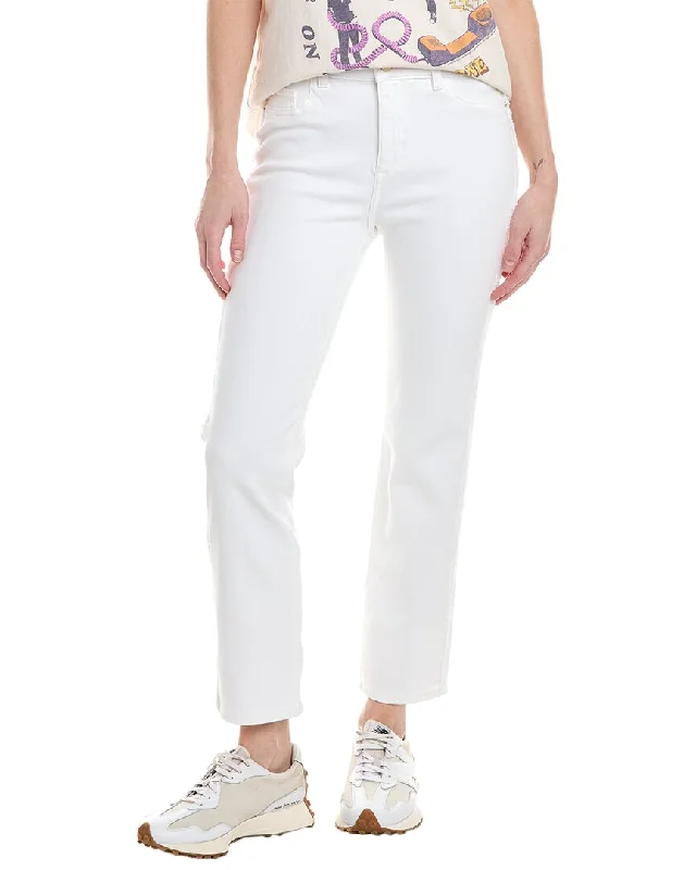 Women's Transitional Apparel DL1961 Mara Straight Mid-Rise White Frayed Instasculpt Ankle Jean