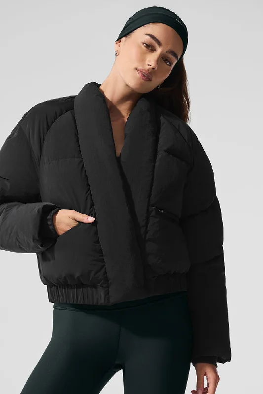 Women's Trendy Casual Outfit Stargazing Puffer - Black