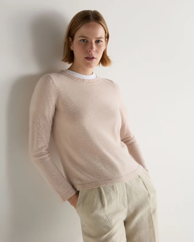 Women's Clothes For Outdoor Events Women's Hallie Round Neck Cashmere Sweater Dusk Pink Women's Clothes For Outdoor Events Women's Hallie Round Neck Cashmere Sweater Dusk Pink