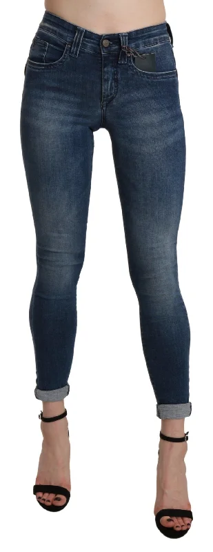 Women's Athletic Outfit Ermanno Scervino Washed High Waist Skinny Cropped Cotton Women's Jeans Women's Athletic Outfit Ermanno Scervino Washed High Waist Skinny Cropped Cotton Women's Jeans