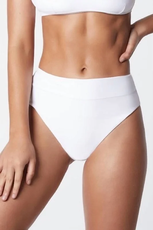 Fashion-forward Women's Wear High Waist Bikini Bottom In White