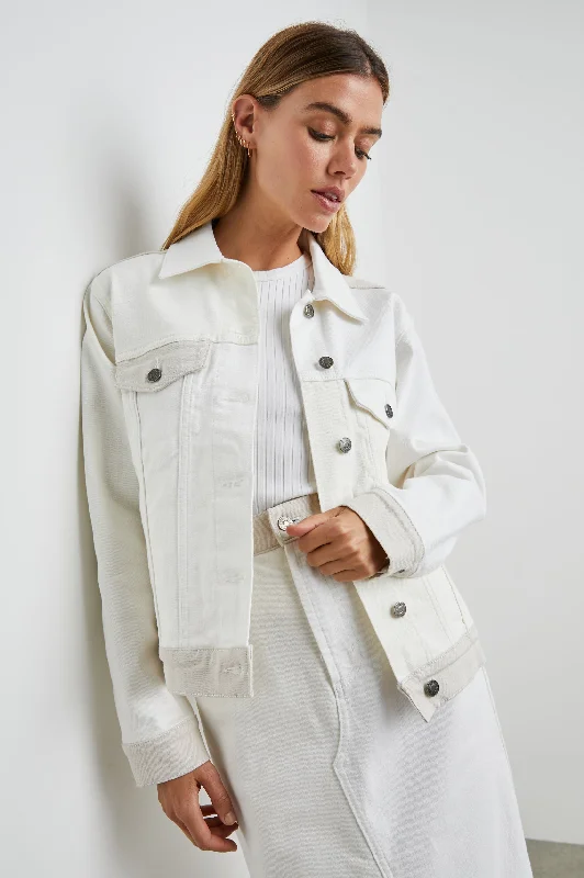 Modern Women's Attire MULHOLLAND JACKET - ECRU PATCHWORK