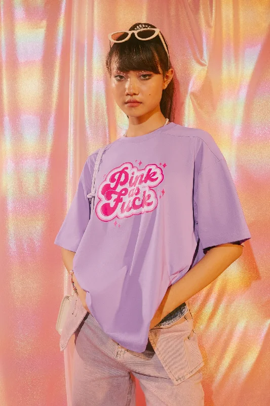 Stylish Women's Attire Pink Af Oversized Tee