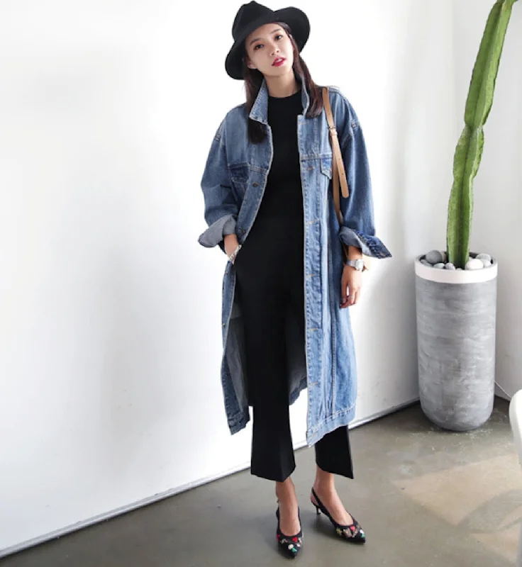 Women's Casual and Dressy Outfits Womens Denim Trench Coat