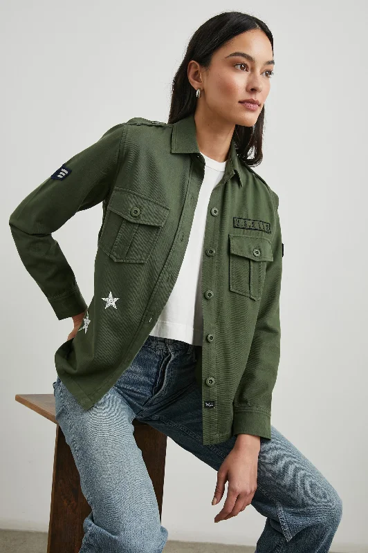 Vintage Women's Fashion LOREN SHIRT JACKET - MILITARY OLIVE