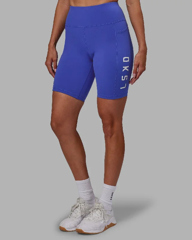 Chic Women's Clothing Online Rep Bike Shorts - Power Cobalt-White