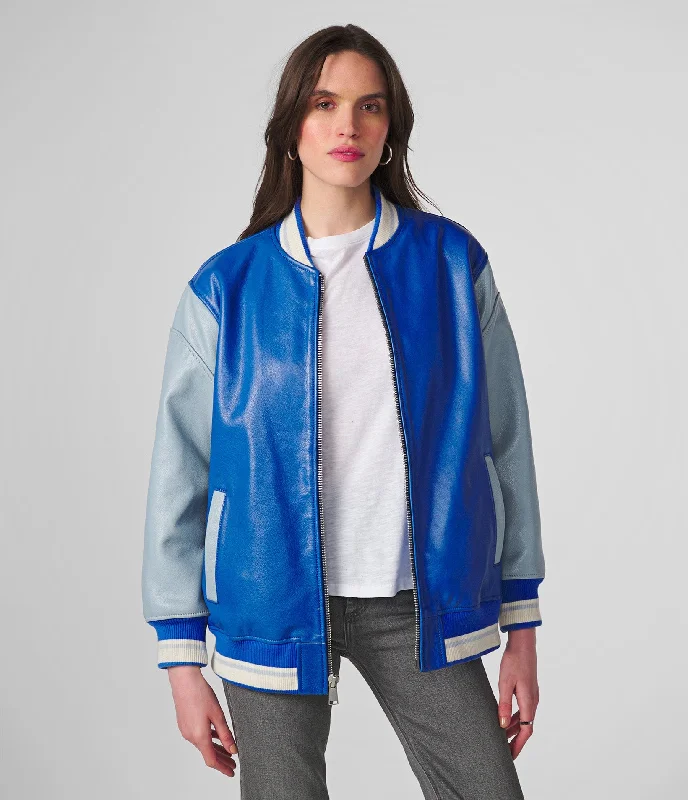 Seasonal Women's Fashion Trends Raven Oversized Varsity Jacket