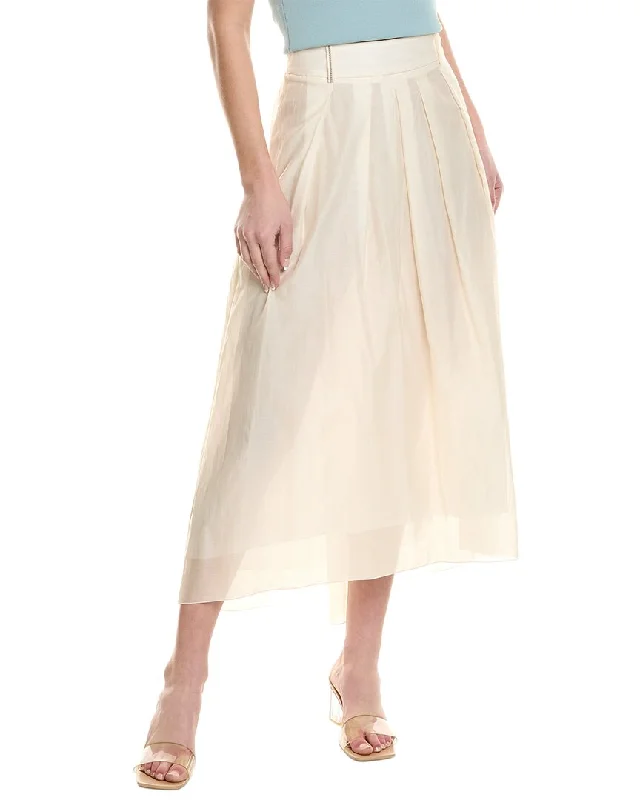 Fashion-forward Women's Clothing Peserico Silk-Blend Pleated Skirt