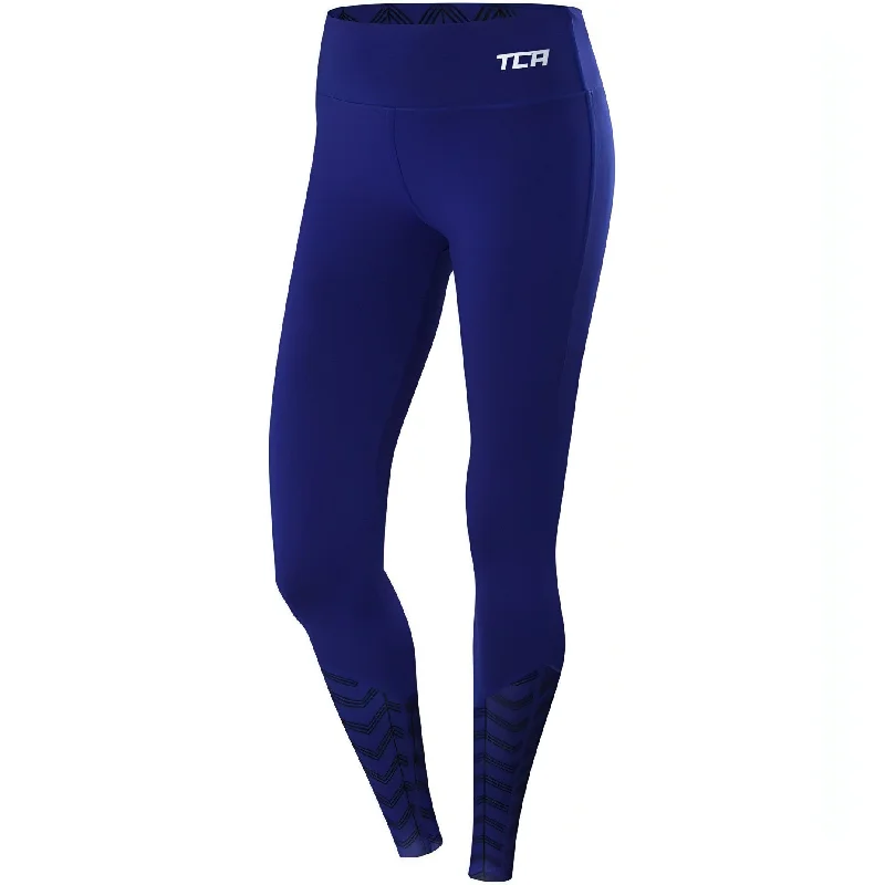 Women's Casual and Dressy Outfits TCA Impulse Printed Womens Long Running Tights - Blue Women's Casual and Dressy Outfits TCA Impulse Printed Womens Long Running Tights - Blue