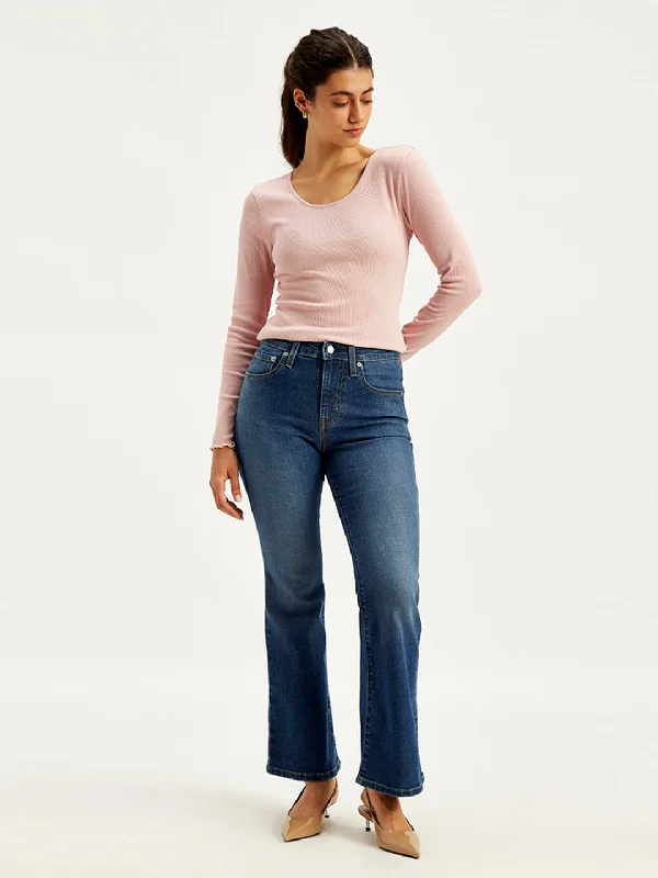 Women's Plus-Size Outfit Women's High Rise 726 Slim Flared Fit Indigo Jeans