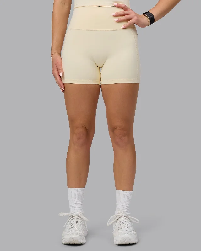 Vintage-Inspired Garments Fusion X-Shorts With Pockets - Ivory