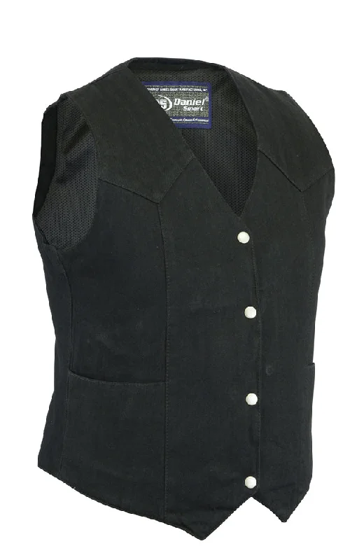 Women's Casual Outfit DM951 Women's Denim Classic Plain Sides Vest