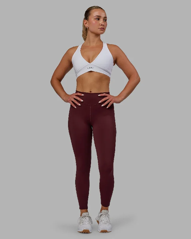 Unique Women's Fashion Pieces Elite 7/8 Length Leggings - Dark Cherry