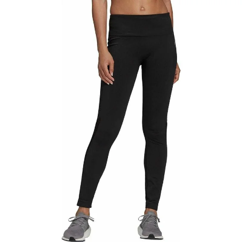 Women's Activewear Garments adidas AeroKnit Womens 7/8 Running Tights - Black