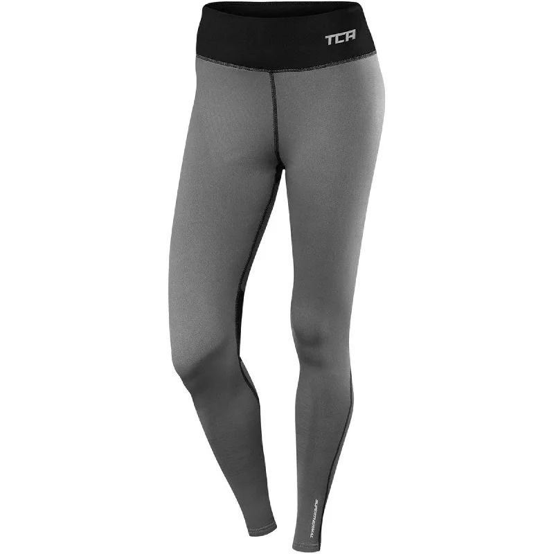 Online Clothing Boutiques TCA SuperThermal Performance Womens Long Running Tights - Grey