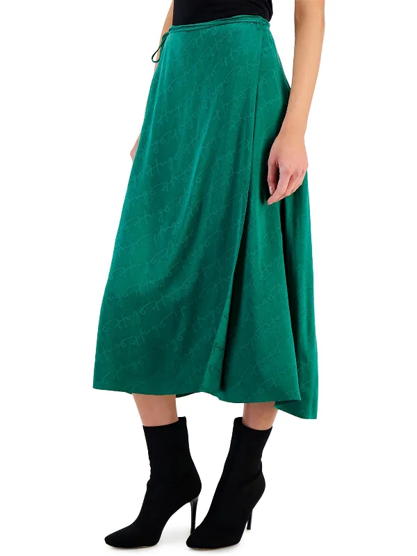 Fashionable Women's Clothes Womens Logo Cotton Wrap Skirt