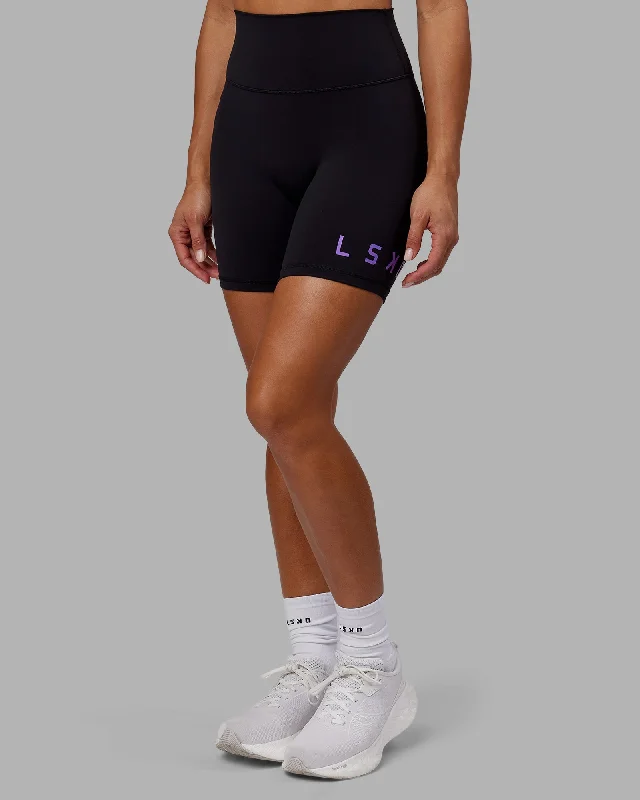 Timeless Women's Outfit Evolved Mid Shorts - Black-Purple Swirl