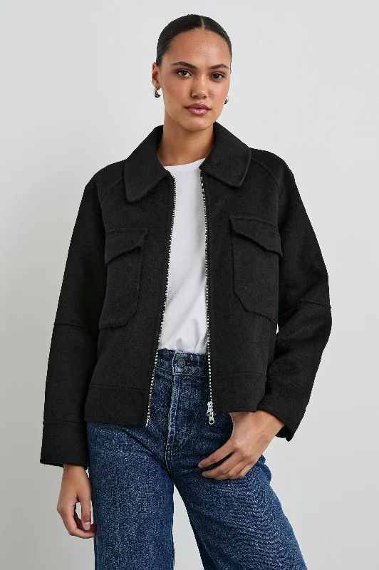 Relaxed Fit Women's Fashion CHEYENNE JACKET - BLACK