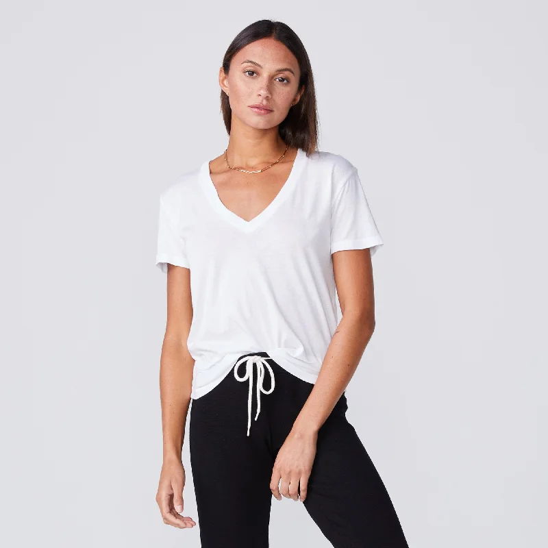 Sales For Clothes Cotton Modal Relaxed V Neck Tee