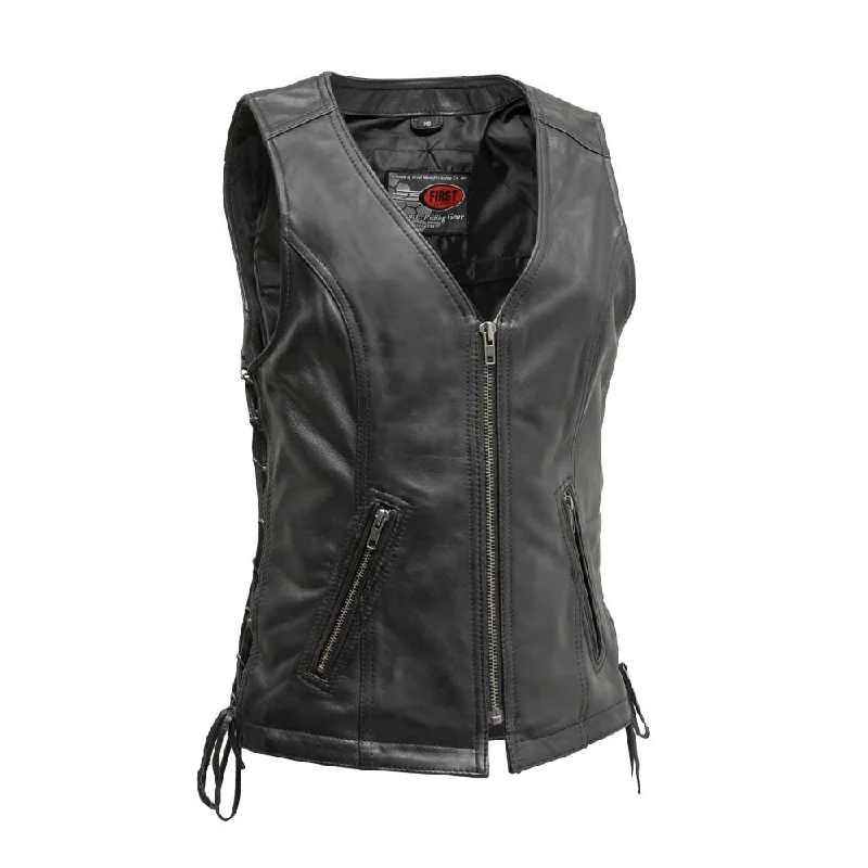 End Of Season Sale Clothing Cindy Women's Leather Motorcycle Vest