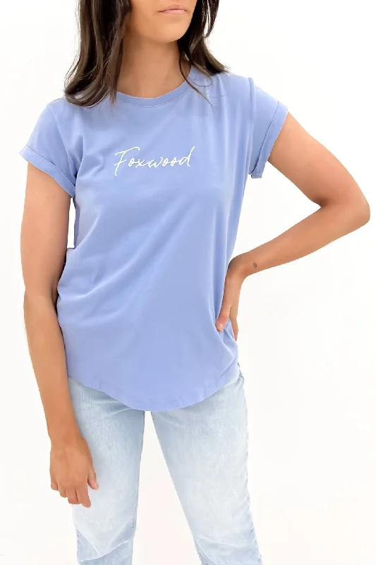 Fashion-forward Women's Wear Signature Tee Light Blue