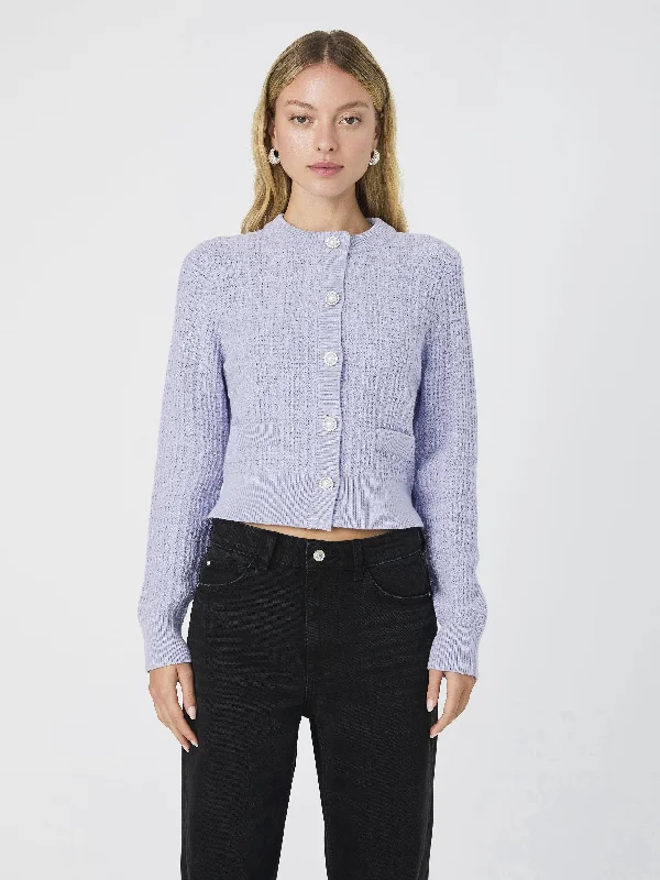 Women's Trendy Outfits Lurex Tweed Knit Cardigan