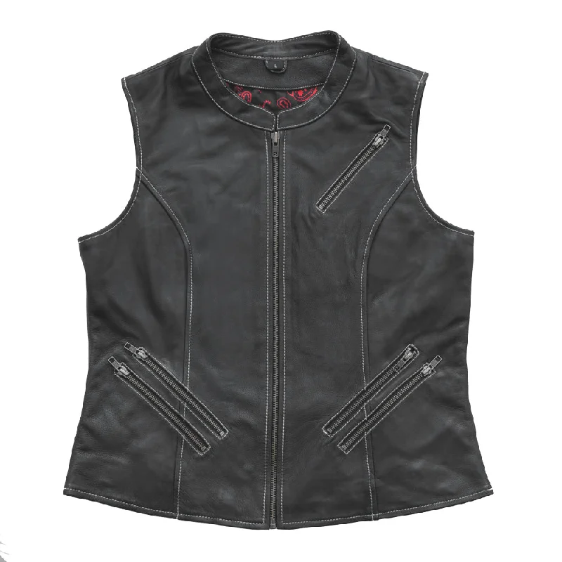 Shop Ladies Clothes Quinn Women's Club Style Leather Vest - (Limited Edition)