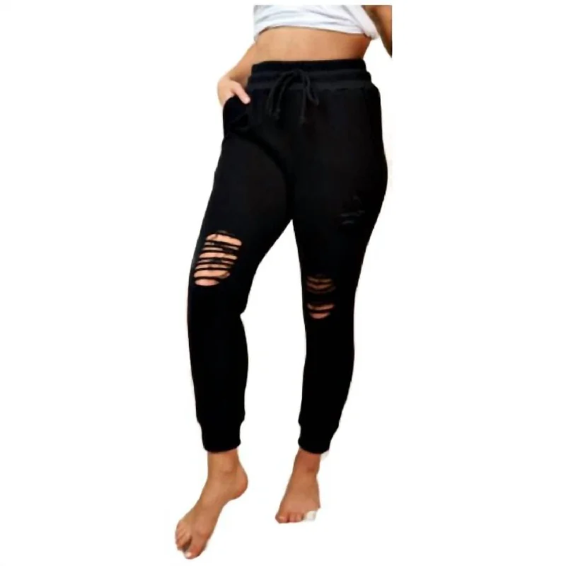 Everyday Women's Fashion Trends Distressed Pant In Black