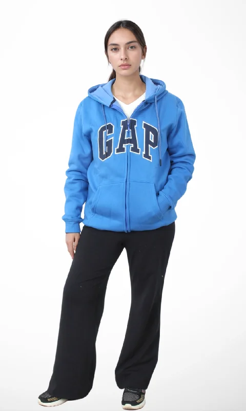 Sales Clothes Women Zip-Up Hoodie (Blue)