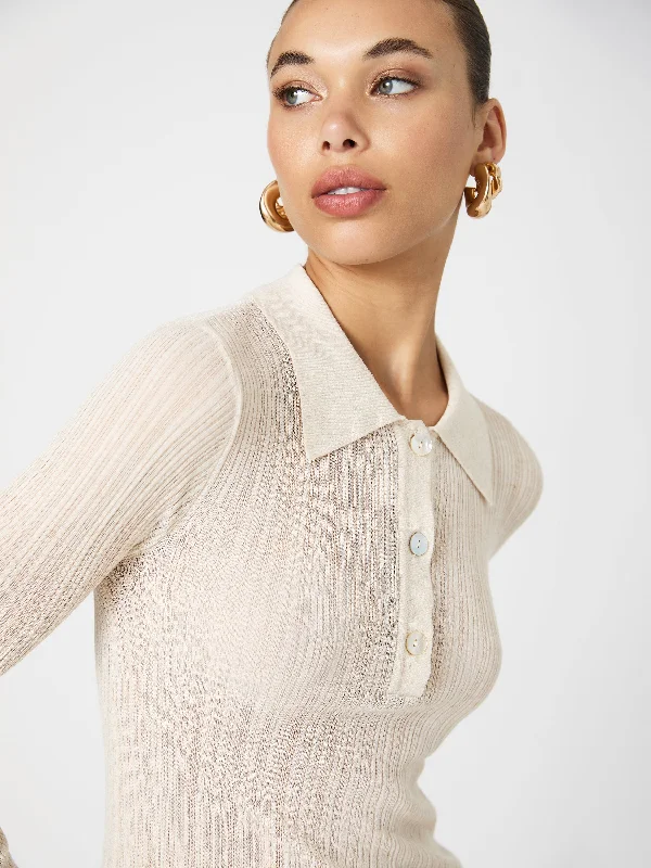 Clothes For Sale Linen Blend Knit Button Up Top