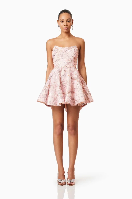 Women's Fashion Clothing Regina Strapless Mini Dress in Pink