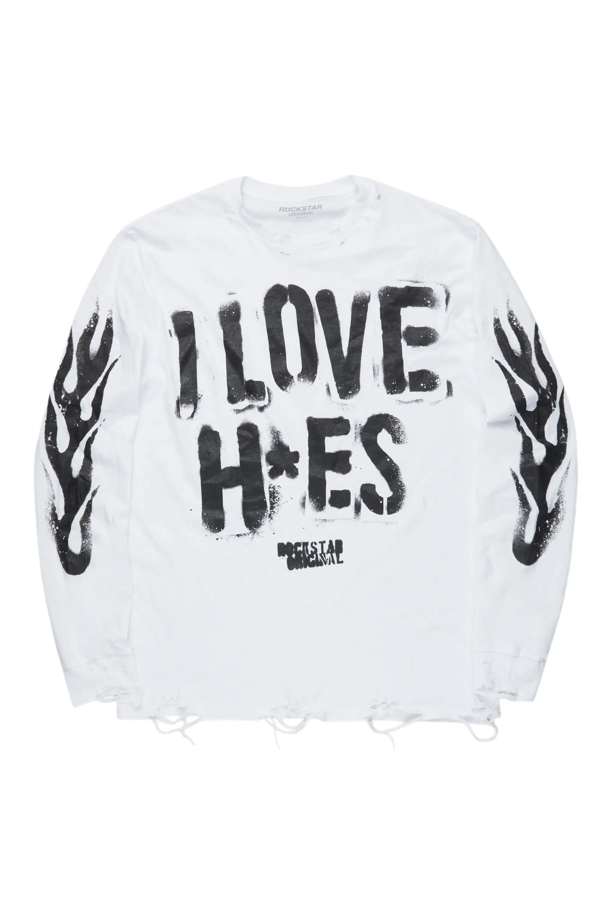 Trendy Women's Apparel Tanasya White Long Sleeve T-Shirt