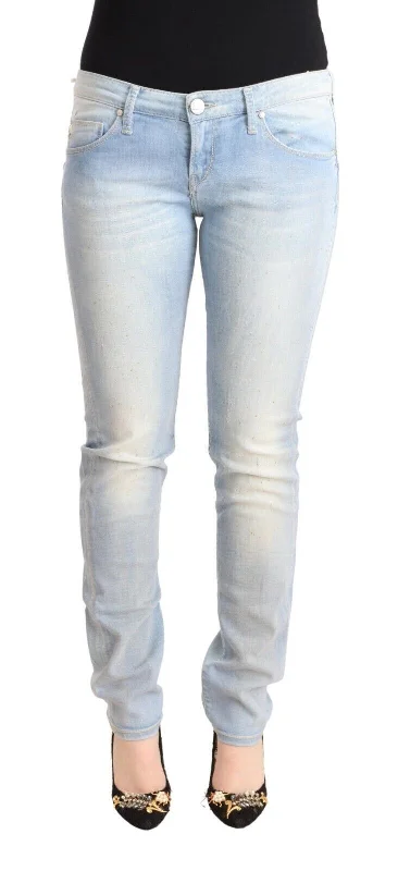 Clothing Brands Acht  Washed Cotton Low Waist Skinny  Women's Jeans