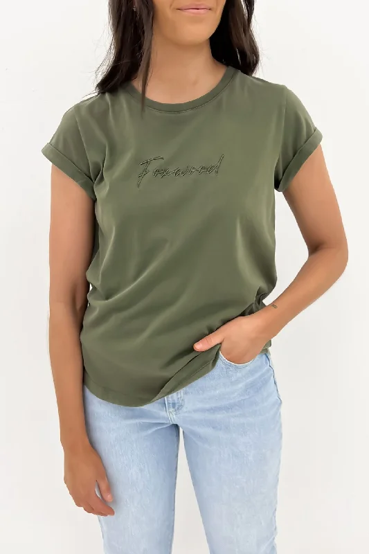 Casual Women's Clothing Online Signature Tee Khaki