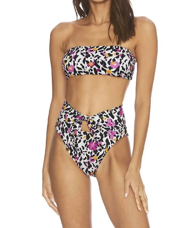 Women's Formal Event Attire Kelsey Bikini Top In Floral Leopard