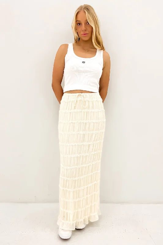 Women's Plus-Size Apparel Eloisa Maxi Skirt Cream